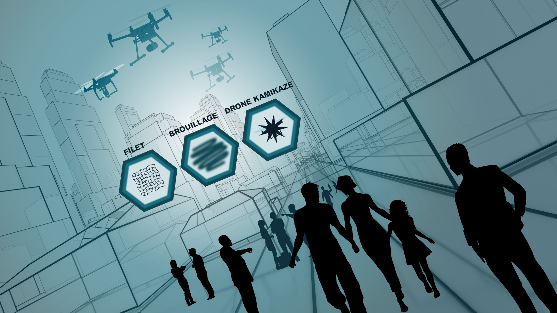 Illustration lutte anti-drones