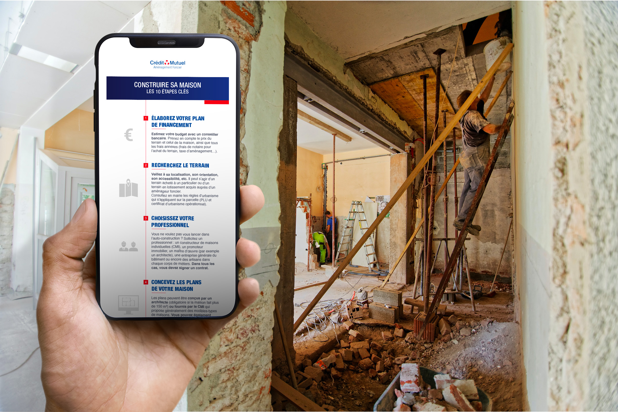 mockup main mobile travaux
